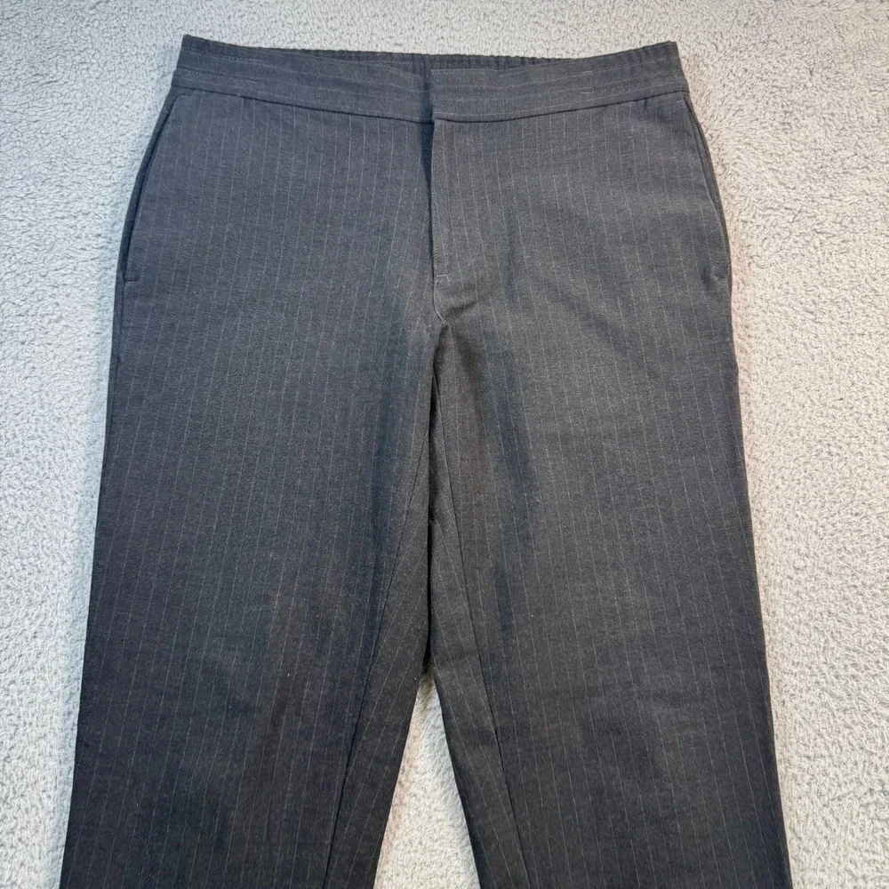 Banana Republic Mason Athletic Tapered Pant 32x32 Gray Pinstripe Dress Slacks